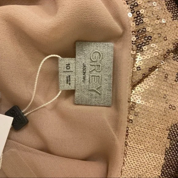JASON WU GREY Sequin Slip Dress In Rose Quart 10 - Picture 12 of 14